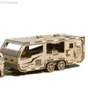 3D Puzzles DIY RV Cars Wooden Puzzles Model Toys Children Building Blocks Set To Assembly Craft Truck Travel Caravan Trailer Campervan SUV 240314