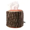 Vävnadslådor servetter imitation träd bark vävnadslåda servetthållare fall papper täcker 13 x 11 cm hem kök praktiskt dekor tillbehör