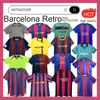 レトロバルセロナサッカージャージ92 95 96 97 98 99 100th Classic Maillot De Foot Rivaldo Ronaldo Guardiola Ronaldinho 05 06 08 09 10 11 14 17 Xavi Messisフットボールシャツ