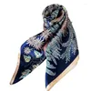 Шарфы для сада, квадратный шарф 66 см, действительно шелковые ленты для волос, платок, мягкая женская бандана, шейный платок, женский весенний клетчатый горошек