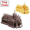 3D-puzzels MMZ MODEL Microwereld 3D metalen puzzel Kathedraal van Milaan Duomo di Milano Bouwmodelsets DIY 3D Laser Cut Jigsaw Speelgoed volwassen cadeau 240314