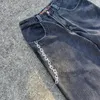 Jeans pour hommes JNCO Chaîne Broderie Y2K Vintage Hommes Mode Lavé Casual Large Jambe Denim Pantalon Hip Hop Punk Baggy Pantalon Streetwear