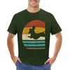 Herrpolos Dachshund Dog Silhouette Retro Gift T-shirt plus storlek Kawaii kläder söta toppar svarta t-shirts för män