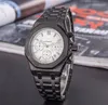 Mężczyźni Chronograf Six Needles Kalendarz Pełna funkcja seria marki Sport Watch Fashion Watch Pasek ze stali nierdzewnej Automatyczny projekt projektantów Kwarcowe zegarki kwarcowe