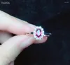 Cluster Rings KJJEAXCMY Fine Jewelry 925 Sterling Silver Inlaid Natural Garnet Ring Delicate Female Luxury Vintage Support Test