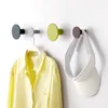 Wall Hooks Coat Rack Wall mounted single hat bag hook Bathroom Indoor Kitchen Hallway Wall Clothes Hat scarf Round Hooks 240305