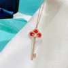 Designer-Schmuck, Schlüssel-Victoria-Anhänger-Halskette, Pullover-Kette für Damen, klassisch, Diamant, Gold, Silber, Roségold, verschiedene Stile, Geschenk mit Box