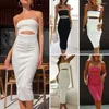 Casual jurken Dames Strakke jurk Elegant Off-shoulder Strand met antislip Gebreid Ontwerp Uitgehold detail Voor Dames Zomervakantie