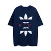 summer men t shirt designer tshirts mens fashion clover letter print graphic tee loose round neck short sleeve cotton tops two color