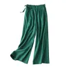 Women's Pants Women Fashion Solid Color Cotton Flax Elastic Long Beach Leisure Office Clothes For Womens Comfy