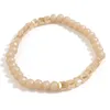 Strand 1PC Crystal Dainty Beaded Bracelet Delicate Bracelets Pale Elastic Faceted Stretch Anklet Women Fashion Jewelry