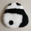 Kudde söt panda rygg imitation ull plysch vardagsrum tecknad djur soffa ornament hem praktisk modern dekorativ