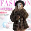 Manteau en fourrure de Sable pour femmes, nouveau prix spécial 2023, col de costume russe, à la mode, 6886