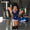 Partihandel anpassad Nederländerna Holland Giant uppblåsbar Sarah Man Woman Cartoon Model till salu