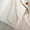 Ashiqi Real Freshwater Pearl Necklace 925 Sterling Silver Clasp Jewelry for Women Natural Growth Mönster Gift 240301