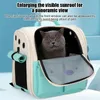 Ventilation grande capacité sac à dos pour chat sangle réglable sac de transport pour animaux de compagnie sac à dos pliable pour chat pour voyage en plein air 240307