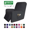 Washable Recliner Sofa Cover Armchair Reclining Chair Cover Protection Lazy Boy Reclining Relax Armchair Cover 1 Seater 4 pieces 240307