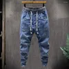 Heren jeans laadbroek mannen joggen casual katoen volledige lengte militaire heren streetwear werk tactische trainingspak broek