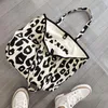 Bolsas de ombro Pequenas estampas de leopardo Bolsa de compras de grande capacidade Cross-body Canvas Travel Design personalizado