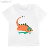 T-shirts Kid T Shirts For Girls Clothes Childrens Dinosaur Life Graphic Printed Tshirt Kids Short Sleeve Boys Clothing Tops LDD240314