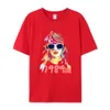 Camiseta de verano de diseñador para mujer, ropa con estampado de letras, cuello redondo, camiseta de manga corta, Top corto informal holgado, camiseta 100% algodón 393