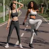 Ensembles actifs Un Yoga avec Logo 2 pièces ensemble sans couture femmes Gym TrLOning porter des Leggings de sport respirants en Nylon extensible pousser sous-vêtements de jogging