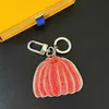 Designer LITY Fashion Keychain Luxury Designer Key Chain Womens Mens Trendy Classic Red Pumpkin Keychains Unisex Gift Ornament Keychain L3JH