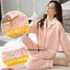 Frühling Sand Air Baumwolle Nachtwäsche Postpartale Entbindung Frauen Pama Sets Mutterschaft Abstraktion Nachtwäsche Lounge Wear