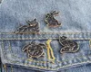 Punk Style Animal Black Color Turtle Rabbit Enamel Brooches Pin for Women Fashion Dress Coat Shirt Demin Metal Funny Brooch Pins B7724651