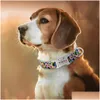 Dog Collars Leashes Collar Nylon Personalized Custom Id Tag Engraved Nameplate Pet Cat Antilost For Small Medium Large2033 Drop De Dhw0Q