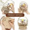 3D Buzzles DIY Wood Music Box Kit 3D Wooden Puzzle Trotatable Starry Night Assembly Jigsaw Toy Gift For Girlfriend زوجة 240314