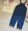 T-shirt et pantalon à bretelles en Denim pour enfants, ensemble deux pièces d'été, taille 100 à 140 CM, pour filles, 24 mars, nouvelle collection