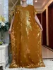 Roupas étnicas 2024 Moda Vestido de Verão com Grande Lenço Dubai Turquia Kaftan Muçulmano Solto Abaya Mulheres Africano Casual Maxi Gold Stamping Robe