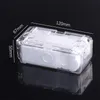 1 st transparent klocklåda Innerfästet Mens Ring Box Retro Single Grid Watch Box Plastic Pet Christmas Gift Box Mens 240314