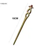 Hair Clips Chinese Wooden Sticks Forks Handmade Carved Hairpins Side Elegant Styling Jewelry For Women Girls Headpieces