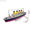 3D Puzzles Model Zestawy budowlane City Titanic Ship Laser Cuting 3D drewniane bloki edukacyjne modelowanie hobby dla dzieci 240314