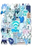 50Pcs Fresh Blue VSCO Vinyl Stickers Pack Nonrandom Graffiti Car Bike Luggage Sticker Laptop Skateboard Motor Water Bottle Decal1991159