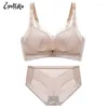 BH's Sets BH-set Dames Sexy Kant Verstelbaar Verzamelen Push-up Draadloos Naadloos Comfort Ademend Schoonheid Terug Lingerie