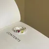 Pierre naturelle colorée Zircon anneau irrégulier géométrique coeur opale bijoux pour femmes filles Y2K bague de mariage cadeau de fête 240311