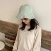 Berets Fashionable Female Spring Summer Bucket Hat With Pleated Elastic Sun Small Brim Casual Double-sided Basin Panama