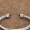 DY Bracelet Bracelets de Manchette de Créateur Bijoux de Mode pour Femmes Hommes Or Argent Perle Tête Croix Bracelet 5mm
