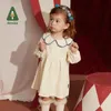 Amila bebê menina vestido outono bonito duas cores veludo aline vestidos roupas infantis moda 240311