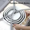 Basins Foldable Laundry Washbasin Portable Travel Outdoor Camp Plastic Compression Basin Household Multipurpose Adult Baby Water Basin