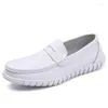 Casual Shoes Genuine Leather Breathable Soft Sole Anti Slip Thick White And Work Foreign Trade