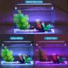 Belysningar 18 cm Super Slim LEDS Aquarium Lighting RGB Aquatic Plant Light Extensible Waterproof Clip on Lamp For Fish Tank Color Lights