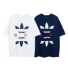 summer men t shirt designer tshirts mens fashion clover letter print graphic tee loose round neck short sleeve cotton tops two color