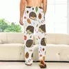 Kvinnors sömnkläder Hedgehog -mönster Söt pyjamasbyxor Mens Womens Lounge Super Soft Unisex Sleep Bottoms med fickor med dragkropp