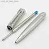 Fountain Pens Fountain Pens Luxury A-n-r Ballpoint Pen ic All Silver Exquisite Carving Pattern Office School Supplies Q240314