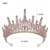 Headpieces Princess Bride Crown With Rhinestone Non-slip Wear-resistant Lady Headdress For Masquerade Ball Banquet Cosplay