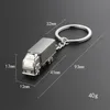 Metal Truck Keychain Cartoon 3D Big Truck Keyrings Nyckelhållare kan anpassa logotypsmycken